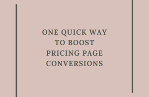 pricing page conversions