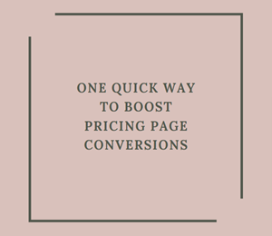 pricing page conversions